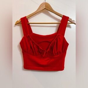 Red Sweetheart Crop Tank Top